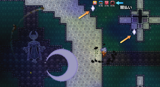 月光の踊り子、闇払いとスターバリアの光