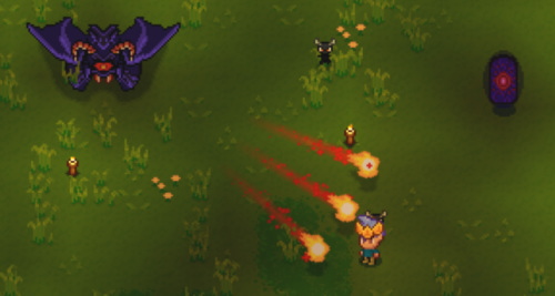 Necesse 最初のボス戦 邪門の守護者