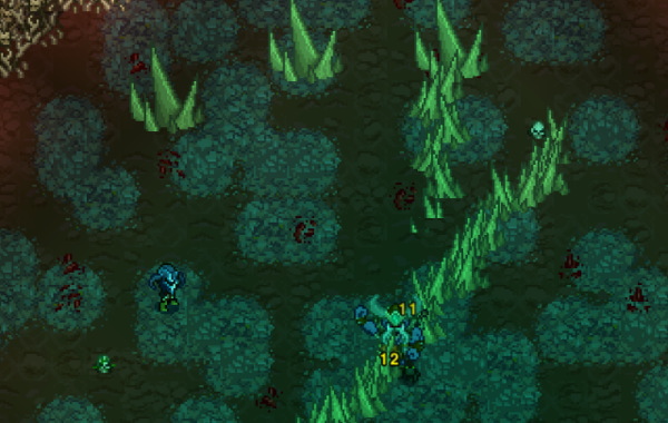 秘獣人の長のトゲ攻撃