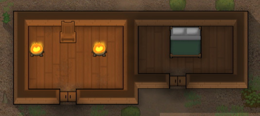 RimWorld 従者（アコライト）の寝室と王座