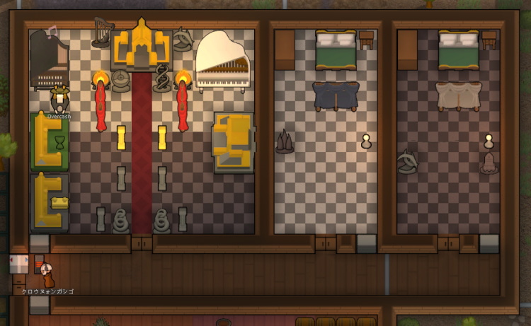 RimWorld 貴族エンディングの王座と寝室