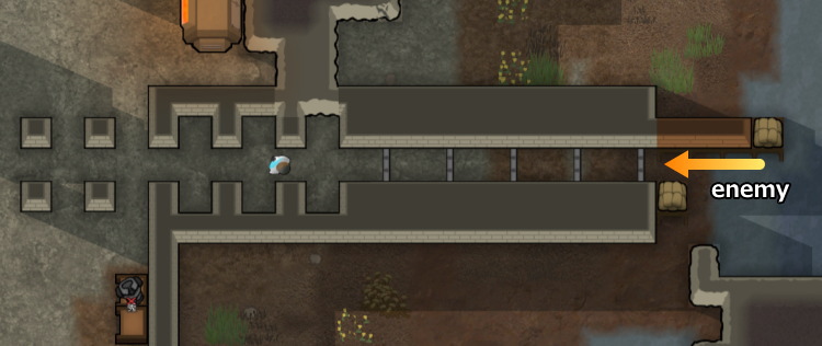 RimWorld フェンスで妨害