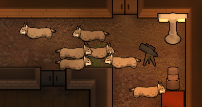 RimWorld 敵軍 動物の群れ