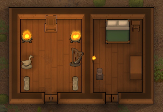 RimWorld ナイトの寝室と王座