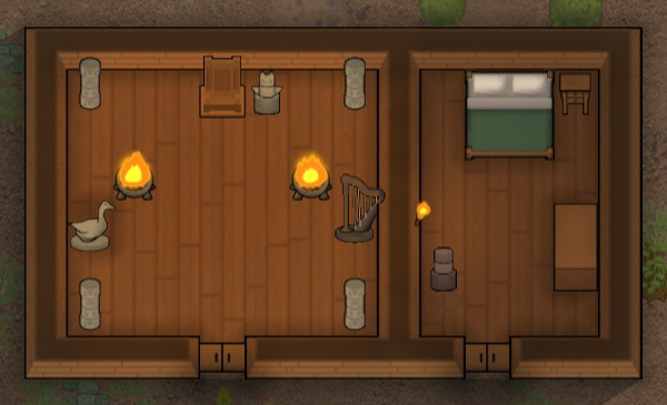 RimWorld 法務官の王座と寝室