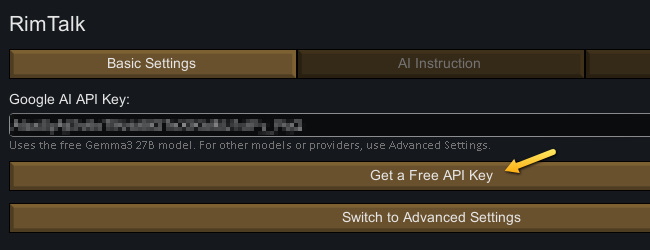 RimTalk Google AI API Key